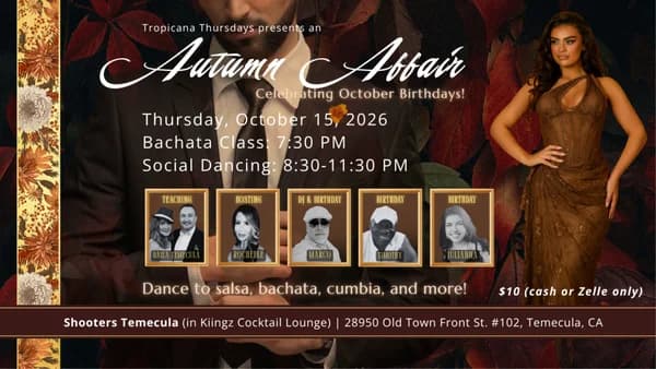 “Autumn Affair” @ Kiingz in Shooters Temecula!