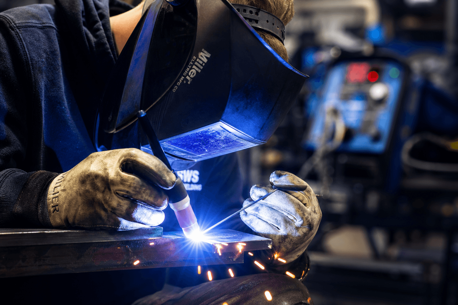 Trade school Temecula apprentice welding in workshop
