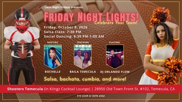 Salsa Dancing on Friday @ Kiingz in Shooters Temecula!